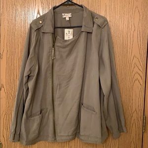 Brand New | Olive Green Zip jacket